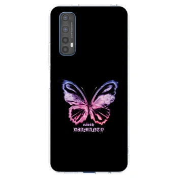Picasee átlátszó szilikon tok az alábbi mobiltelefonokra Realme 7 - Diamanty Purple
