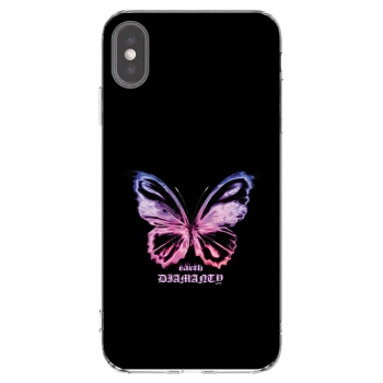 Picasee átlátszó szilikon tok az alábbi mobiltelefonokra Apple iPhone XS Max - Diamanty Purple