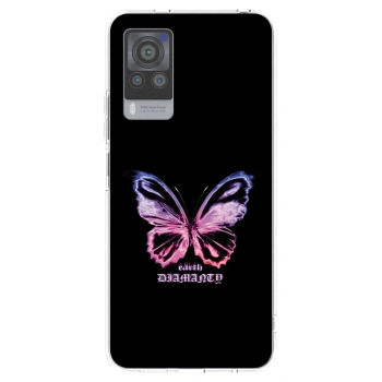 Picasee átlátszó szilikon tok az alábbi mobiltelefonokra Vivo X60 Pro 5G - Diamanty Purple