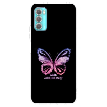 Picasee átlátszó szilikon tok az alábbi mobiltelefonokra Motorola Moto G60 - Diamanty Purple
