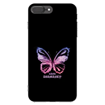 Picasee átlátszó szilikon tok az alábbi mobiltelefonokra Apple iPhone 7 Plus - Diamanty Purple