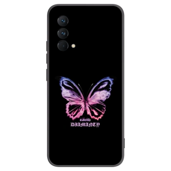 Picasee fekete szilikon tok az alábbi mobiltelefonokra Realme GT Master Edition 5G - Diamanty Purple
