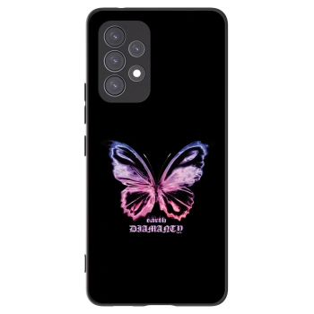 Picasee fekete szilikon tok az alábbi mobiltelefonokra Samsung Galaxy A53 5G A536 - Diamanty Purple