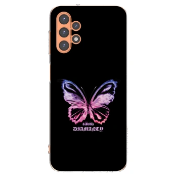 Picasee átlátszó szilikon tok az alábbi mobiltelefonokra Samsung Galaxy A13 4G A135 - Diamanty Purple