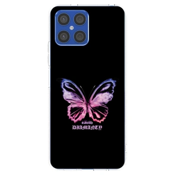 Picasee átlátszó szilikon tok az alábbi mobiltelefonokra Honor X8 4G - Diamanty Purple