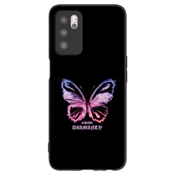 Picasee fekete szilikon tok az alábbi mobiltelefonokra OPPO A16s - Diamanty Purple