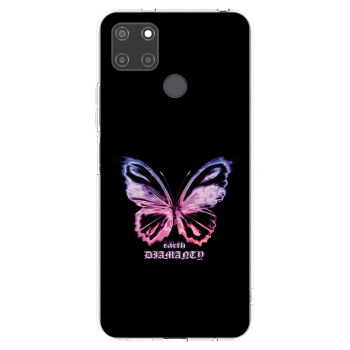 Picasee átlátszó szilikon tok az alábbi mobiltelefonokra Realme C21Y - Diamanty Purple