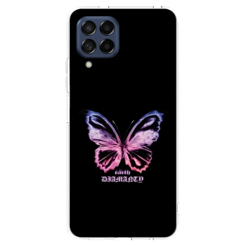 Picasee átlátszó szilikon tok az alábbi mobiltelefonokra Samsung Galaxy M53 5G - Diamanty Purple