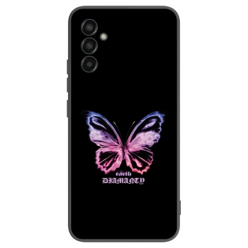 Picasee fekete szilikon tok az alábbi mobiltelefonokra Samsung Galaxy M13 M135F - Diamanty Purple