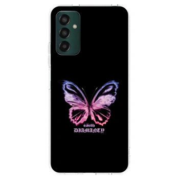 Picasee átlátszó szilikon tok az alábbi mobiltelefonokra Samsung Galaxy M13 M135F - Diamanty Purple
