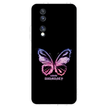 Picasee átlátszó szilikon tok az alábbi mobiltelefonokra Honor 70 - Diamanty Purple