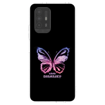 Picasee átlátszó szilikon tok az alábbi mobiltelefonokra OPPO A94 5G - Diamanty Purple