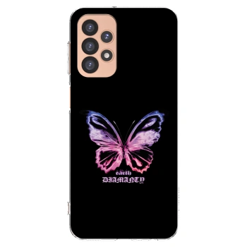 Picasee átlátszó szilikon tok az alábbi mobiltelefonokra Samsung Galaxy A23 A236B 5G - Diamanty Purple