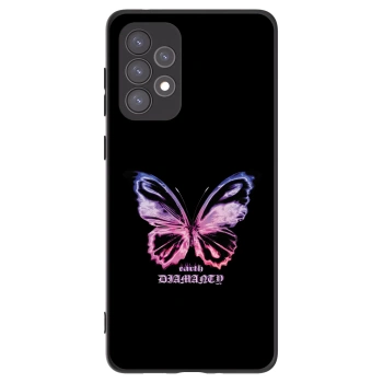Picasee fekete szilikon tok az alábbi mobiltelefonokra Samsung Galaxy A73 5G - Diamanty Purple