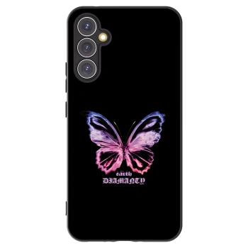 Picasee fekete szilikon tok az alábbi mobiltelefonokra Samsung Galaxy A34 5G A346B - Diamanty Purple