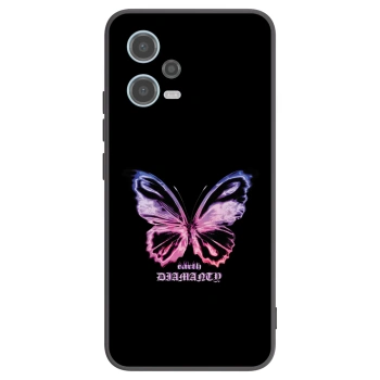 Picasee fekete szilikon tok az alábbi mobiltelefonokra Xiaomi Redmi Note 12 5G - Diamanty Purple