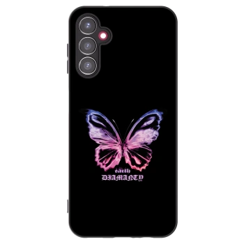 Picasee fekete szilikon tok az alábbi mobiltelefonokra Samsung Galaxy A14 5G A146P - Diamanty Purple