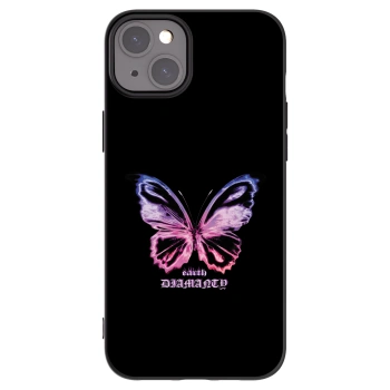 Picasee fekete szilikon tok az alábbi mobiltelefonokra Apple iPhone 15 Plus - Diamanty Purple