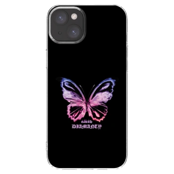 Picasee átlátszó szilikon tok az alábbi mobiltelefonokra Apple iPhone 15 Plus - Diamanty Purple