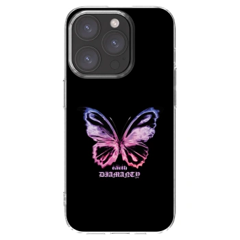 Picasee átlátszó szilikon tok az alábbi mobiltelefonokra Apple iPhone 15 Pro - Diamanty Purple