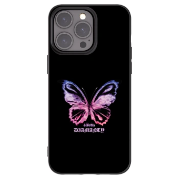 Picasee fekete szilikon tok az alábbi mobiltelefonokra Apple iPhone 15 Pro Max - Diamanty Purple
