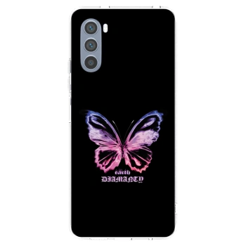 Picasee átlátszó szilikon tok az alábbi mobiltelefonokra Motorola Moto G62 - Diamanty Purple