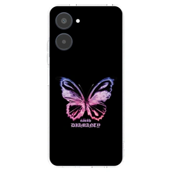 Picasee átlátszó szilikon tok az alábbi mobiltelefonokra Realme 10 4G - Diamanty Purple