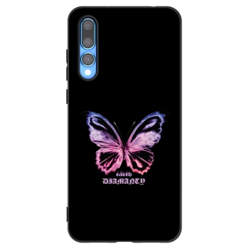 Picasee fekete szilikon tok az alábbi mobiltelefonokra Huawei P20 Pro - Diamanty Purple