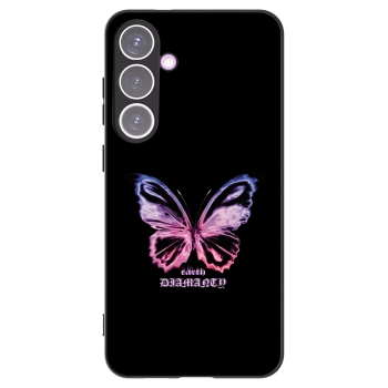 Picasee fekete szilikon tok az alábbi mobiltelefonokra Samsung Galaxy S24+ S926B 5G - Diamanty Purple