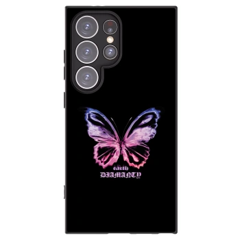 Picasee fekete szilikon tok az alábbi mobiltelefonokra Samsung Galaxy S24 Ultra S928B 5G - Diamanty Purple