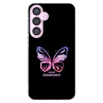 Picasee átlátszó szilikon tok az alábbi mobiltelefonokra Samsung Galaxy A55 5G A556B - Diamanty Purple