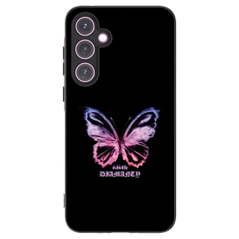 Picasee fekete szilikon tok az alábbi mobiltelefonokra Samsung Galaxy A35 5G A356B - Diamanty Purple