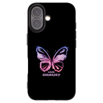 Picasee fekete szilikon tok az alábbi mobiltelefonokra Apple iPhone 16 - Diamanty Purple