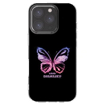 Picasee átlátszó szilikon tok az alábbi mobiltelefonokra Apple iPhone 16 Pro - Diamanty Purple