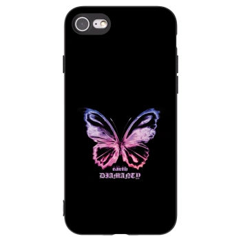 Picasee fekete szilikon tok az alábbi mobiltelefonokra Apple iPhone 8 - Diamanty Purple