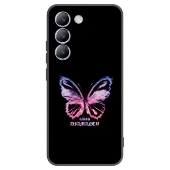 Picasee fekete szilikon tok az alábbi mobiltelefonokra Vivo V40 SE 5G - Diamanty Purple