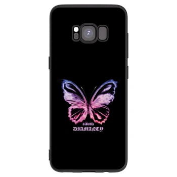 Picasee fekete szilikon tok az alábbi mobiltelefonokra Samsung Galaxy S8 G950F - Diamanty Purple