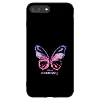 Picasee fekete szilikon tok az alábbi mobiltelefonokra Apple iPhone 7 Plus - Diamanty Purple