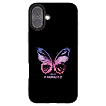 Picasee fekete szilikon tok az alábbi mobiltelefonokra Apple iPhone 16 Plus - Diamanty Purple