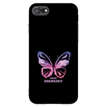 Picasee átlátszó szilikon tok az alábbi mobiltelefonokra Apple iPhone 7 - Diamanty Purple