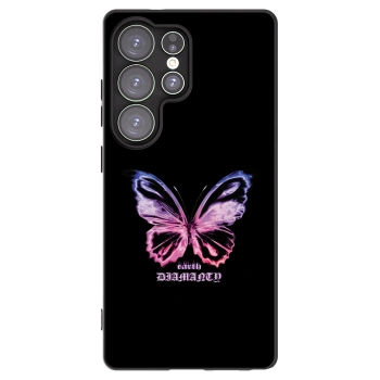 Picasee fekete szilikon tok az alábbi mobiltelefonokra Samsung Galaxy S25 Ultra 5G - Diamanty Purple