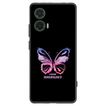 Picasee fekete szilikon tok az alábbi mobiltelefonokra Motorola Moto G35 5G - Diamanty Purple