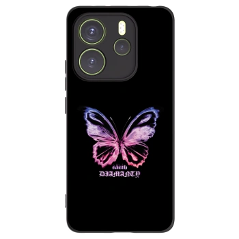 Picasee fekete szilikon tok az alábbi mobiltelefonokra Xiaomi Redmi Note 14 4G - Diamanty Purple
