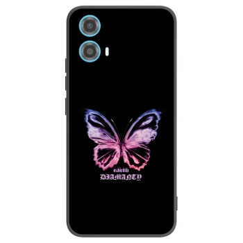 Picasee fekete szilikon tok az alábbi mobiltelefonokra Motorola Moto G34 5G - Diamanty Purple