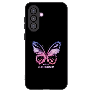 Picasee fekete szilikon tok az alábbi mobiltelefonokra Samsung Galaxy A56 5G A566B - Diamanty Purple