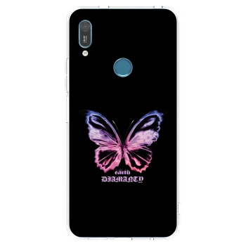 Picasee átlátszó szilikon tok az alábbi mobiltelefonokra Huawei Y6 2019 - Diamanty Purple