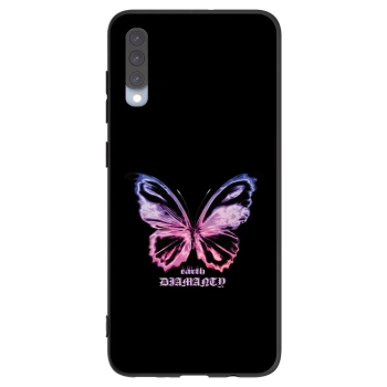 Picasee fekete szilikon tok az alábbi mobiltelefonokra Samsung Galaxy A70 A705F - Diamanty Purple