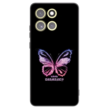 Picasee fekete szilikon tok az alábbi mobiltelefonokra Motorola Moto G86 5G - Diamanty Purple