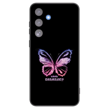 Picasee fekete szilikon tok az alábbi mobiltelefonokra Samsung Galaxy S25 FE 5G - Diamanty Purple