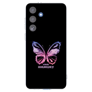 Picasee átlátszó szilikon tok az alábbi mobiltelefonokra Samsung Galaxy S25 FE 5G - Diamanty Purple